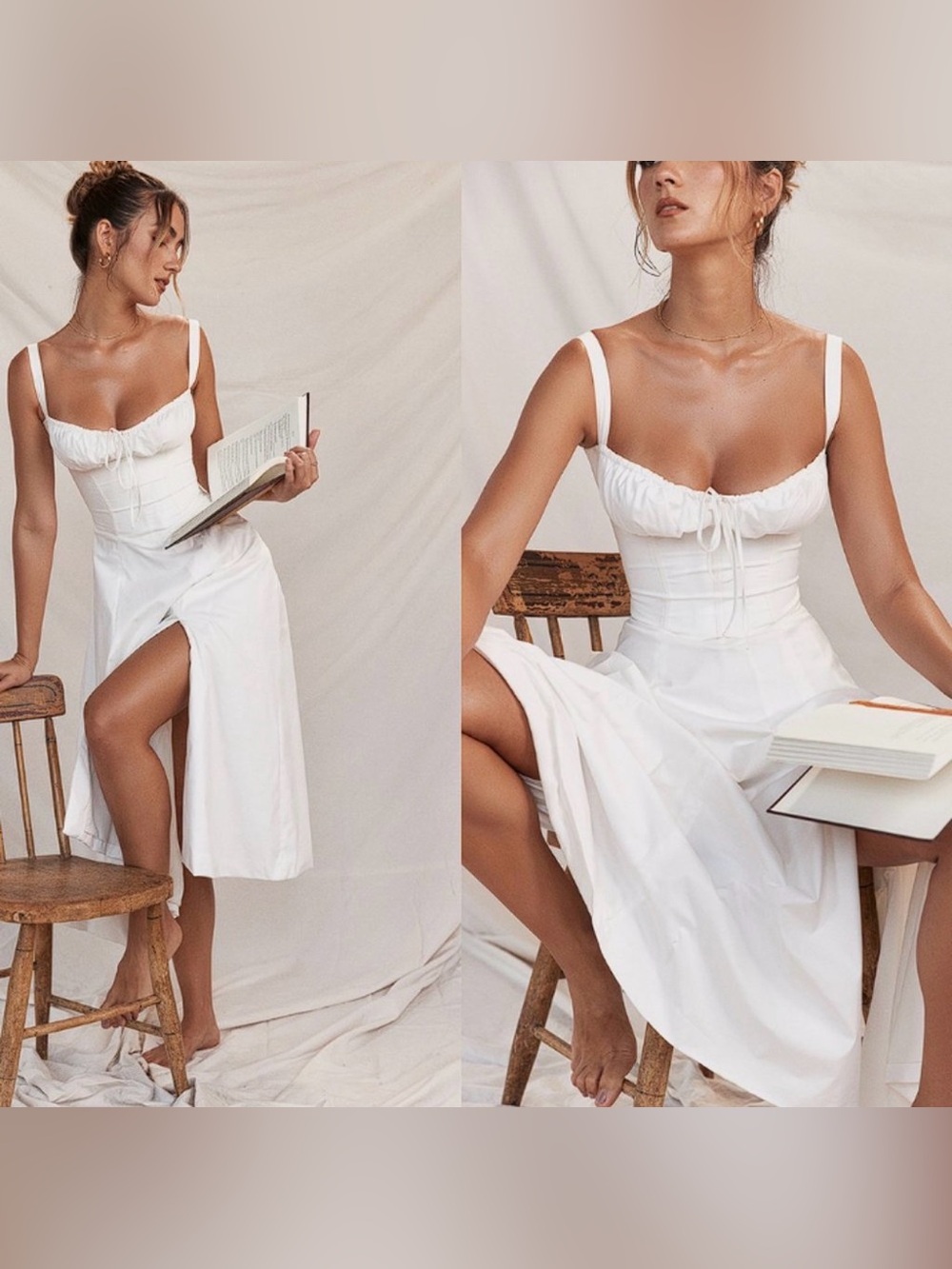 Carmen white corset dress - S plus cup